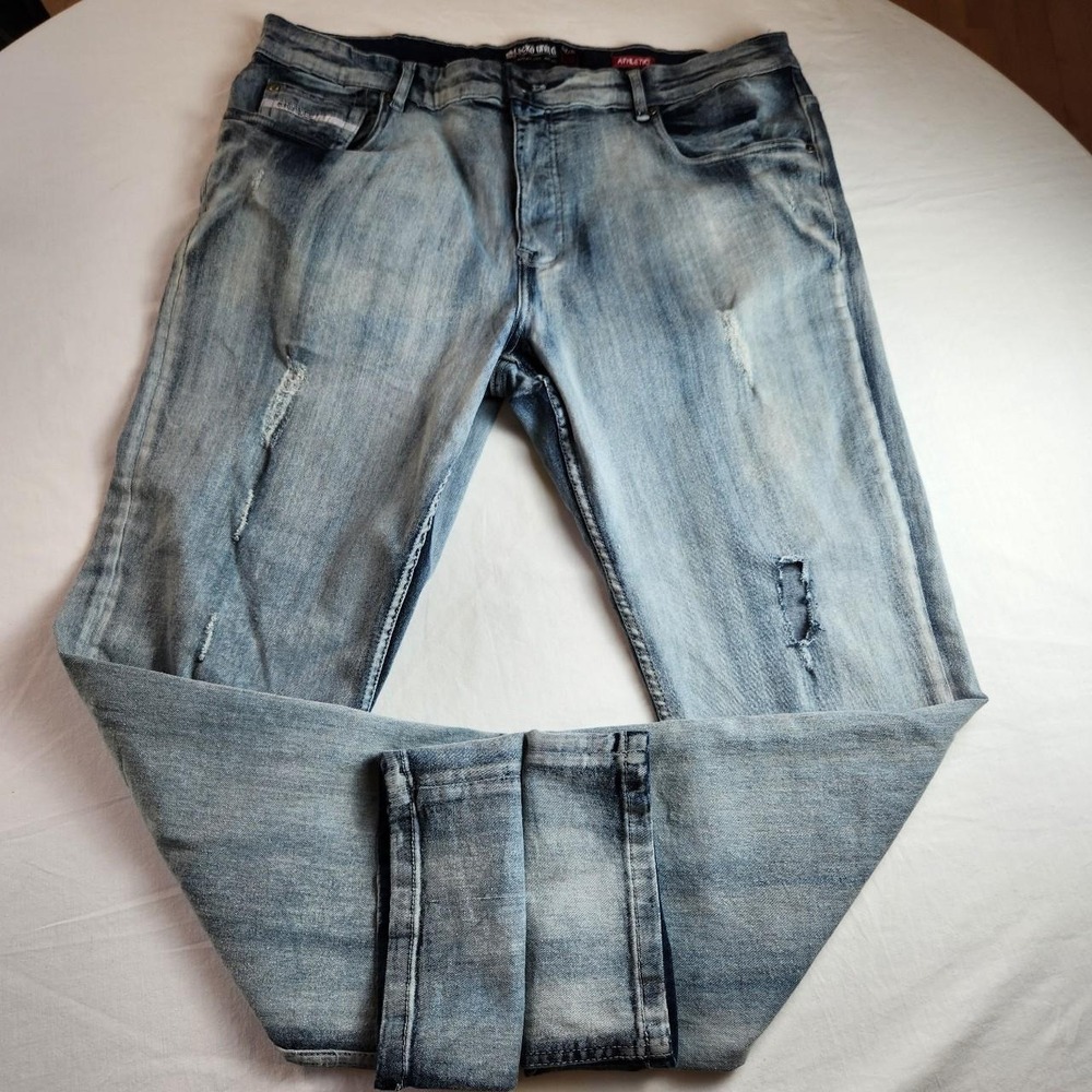 Ecko Unltd Athletic Stretch Denim Mens Blue Jeans Size 38 Vintage Y2K 90s